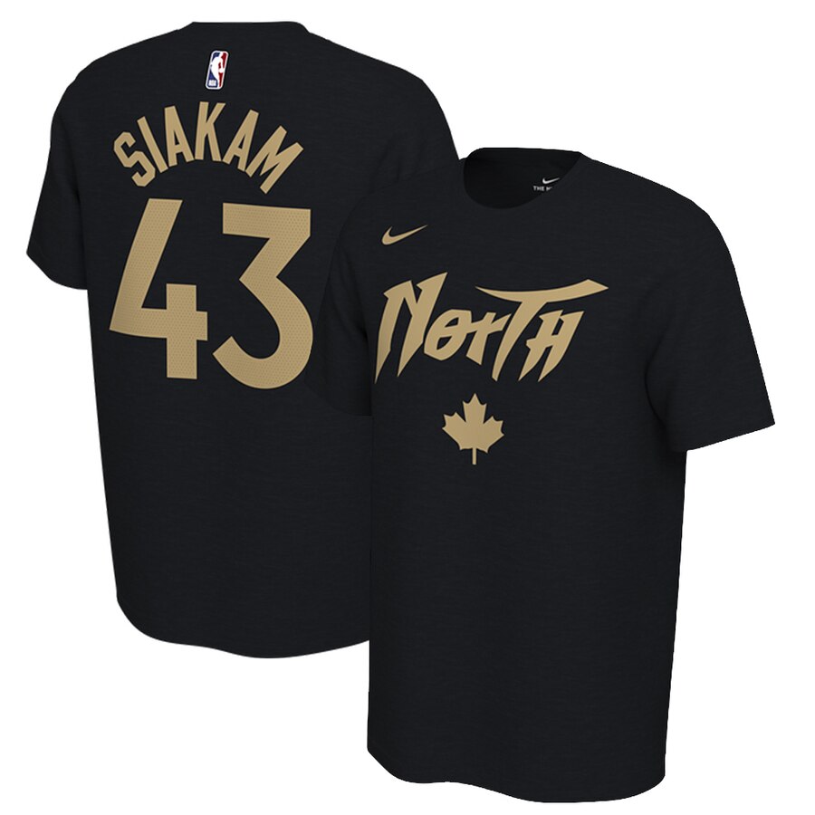 Men 2020 NBA Nike Pascal Siakam Toronto Raptors Black 201920 Earned Edition Name Number TShirt